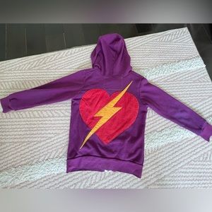 Aviator Nation Heart Bolt Kids Zip Hoody (Size 8)